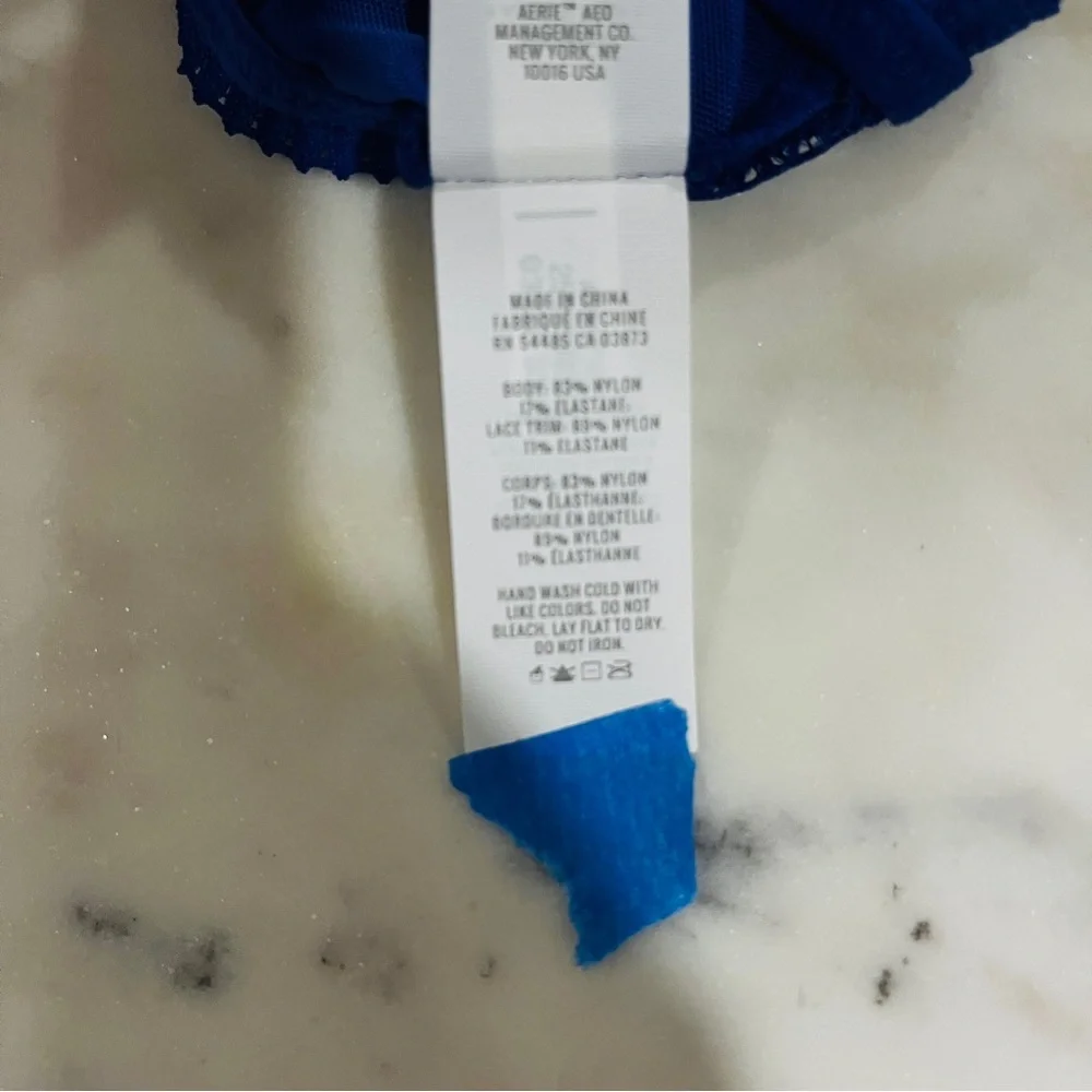 2/$30 Aerie Royal Blue Lace Bandeau Bralette Medium NWT